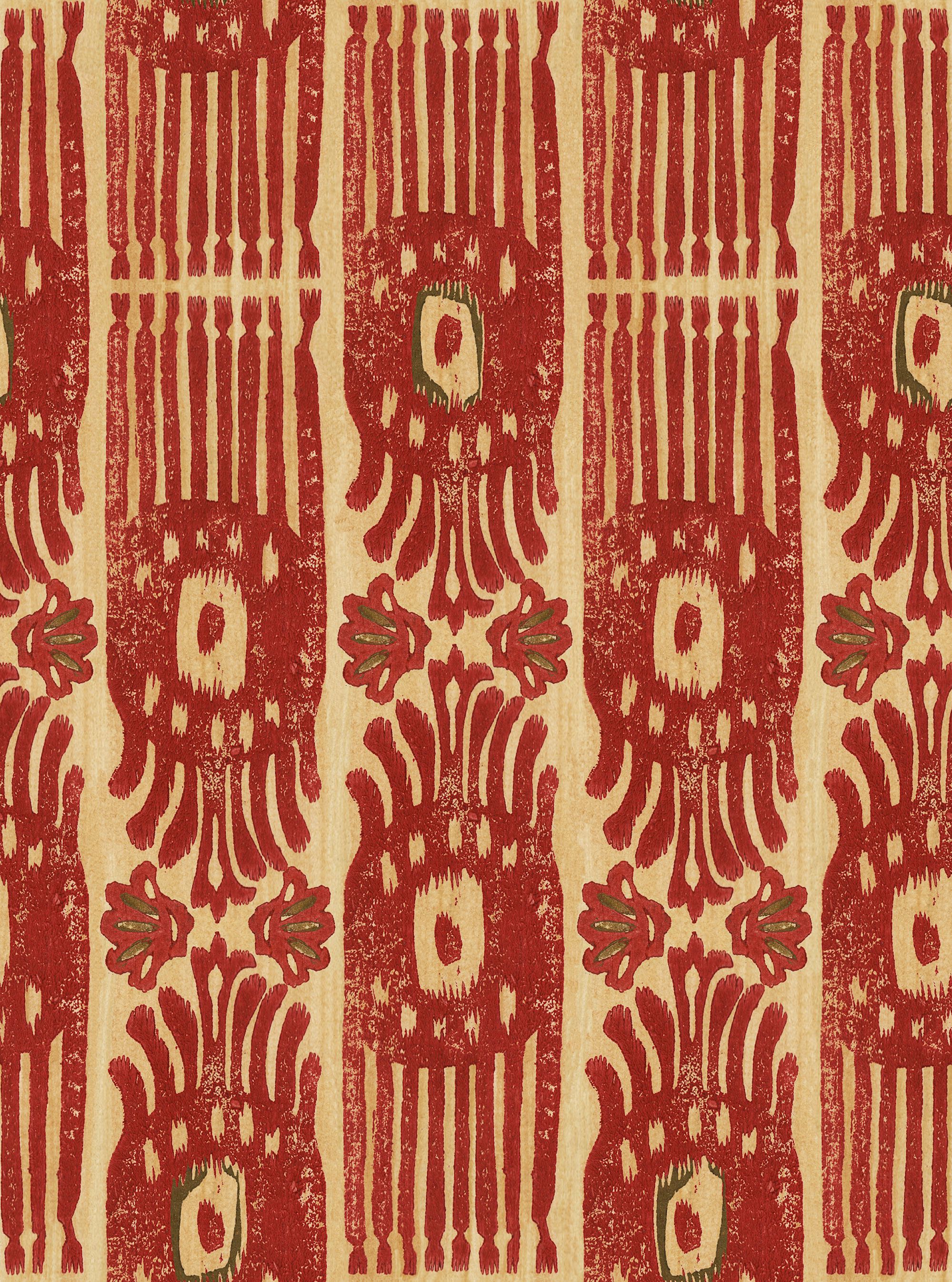 Tapete TRIBAL IKAT Lava Red