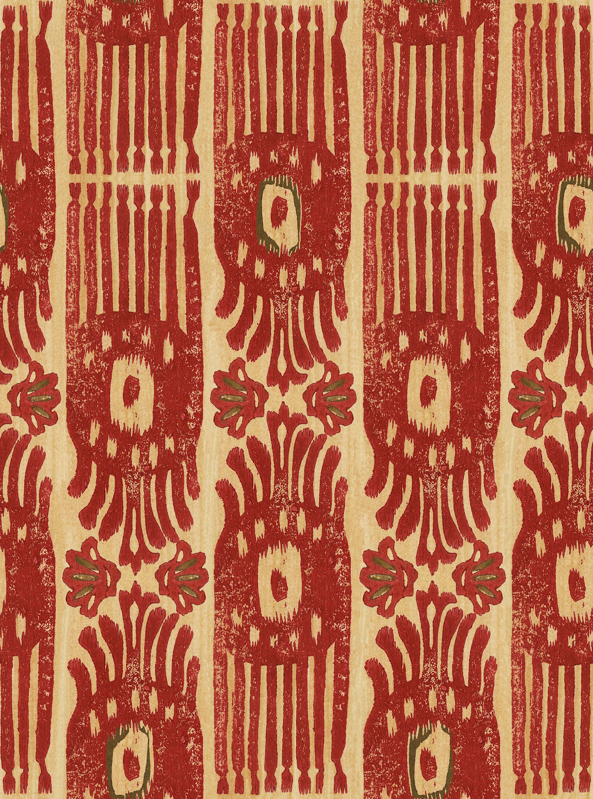 Tapete TRIBAL IKAT Lava Red-WP30114-MINDTHEGAP-MIND THE GAP Tapete TRIBAL IKAT Lava Red von MINDTHEGAP aus der Kategorie MIND THE GAP mit der Artikelnummer WP30114