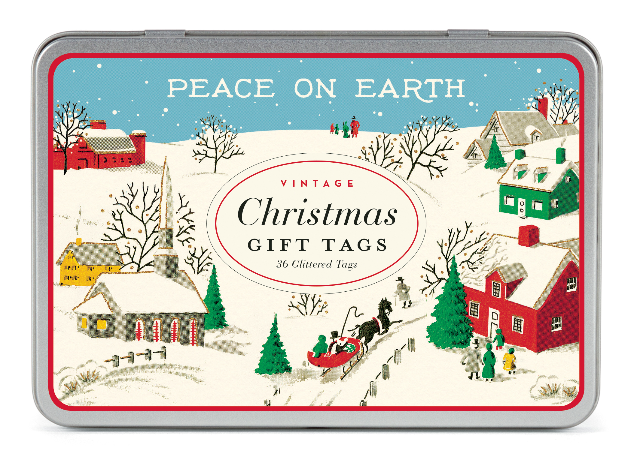 Peace on Earth Glitter Gift Tags - Cavallini Peace on Earth Glitter Gift Tags - Cavallini