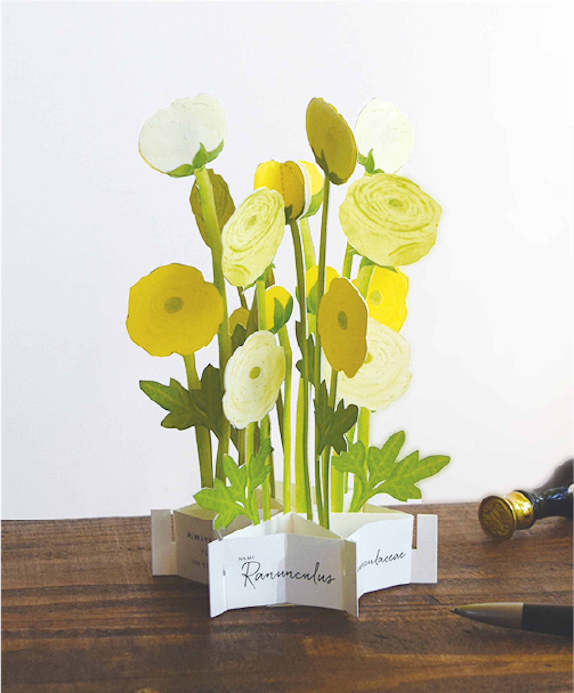 #14 Hahnenfuß / Ranunculus - 3D Blooming Card