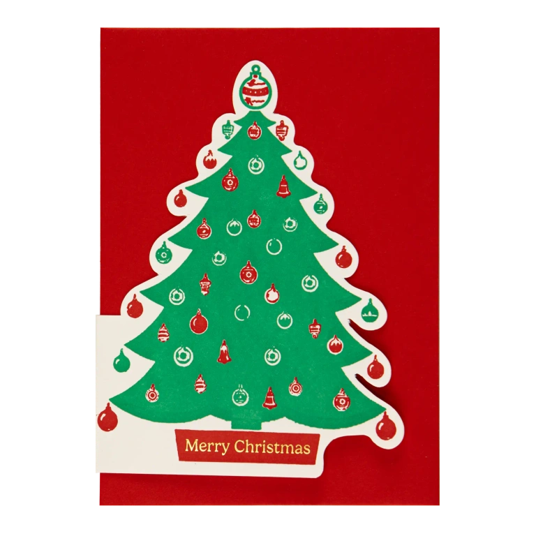 "Christmas Tree" - 3D Klappkarte - Cut-Out Card von Archivist