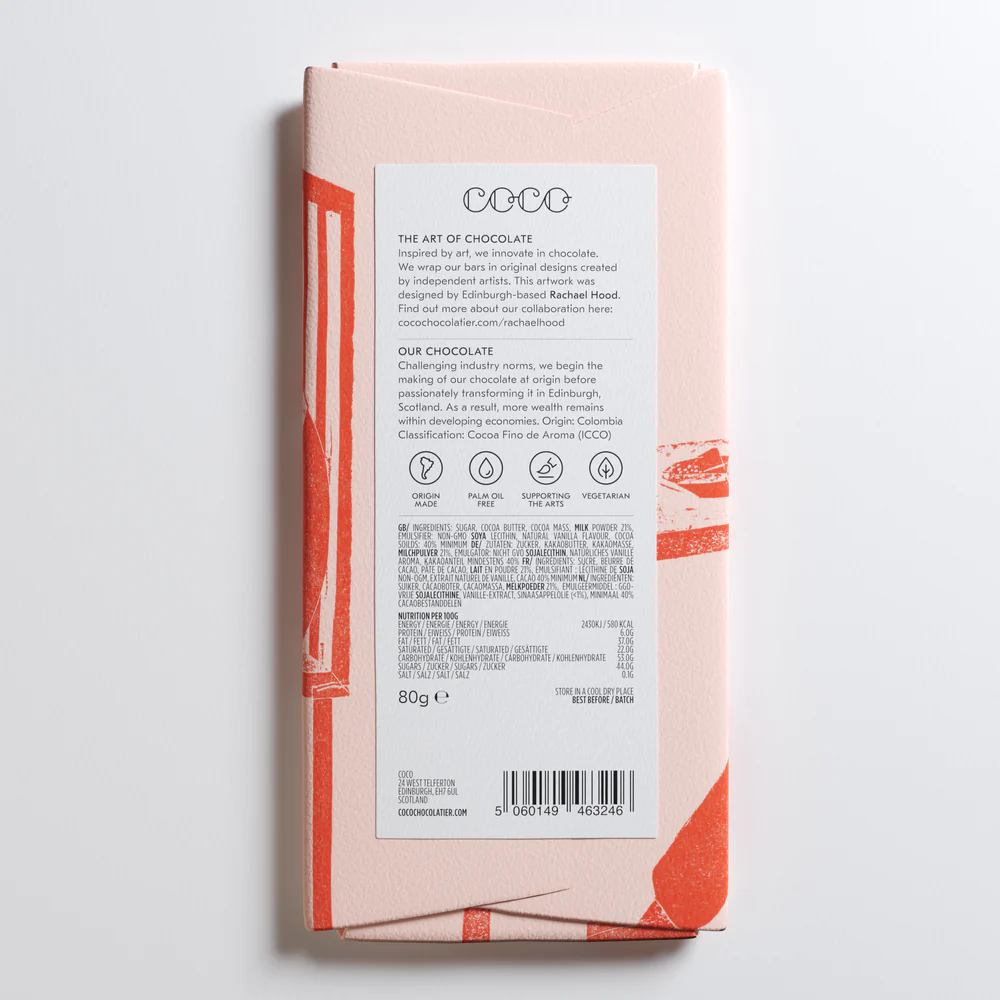 Tafel Schokolade - Colombian Milk 40% von Coco Chocolatier aus der Kategorie Coco Chocolatier mit der Artikelnummer 463246