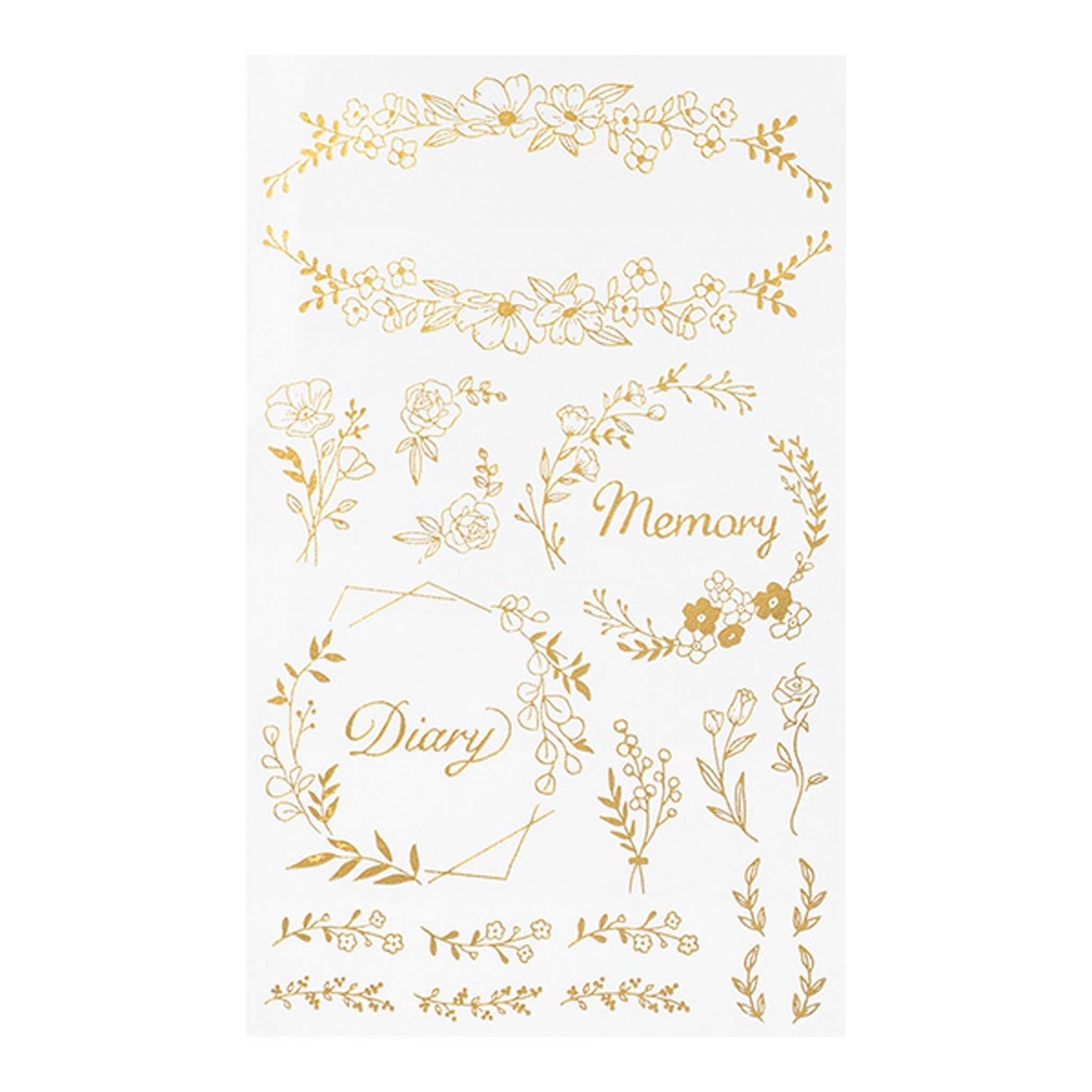 Midori Transfer Sticker Gold - Floral Midori Transfer Sticker Gold - Floral
