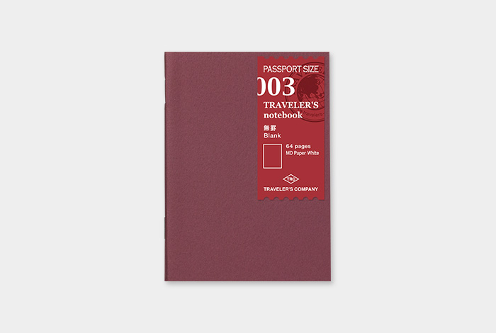 003 - blanko Notizbuch - TRAVELER'S Notebook Refill Passport