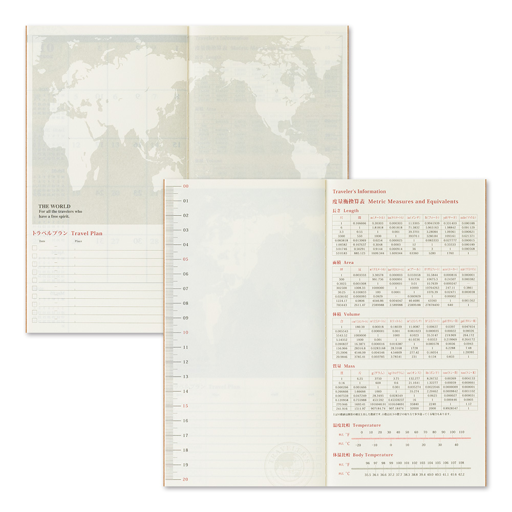 2026 Kalender (Monatsansicht) - The Traveler's Spirit - TRAVELER'S Notebook Refill
