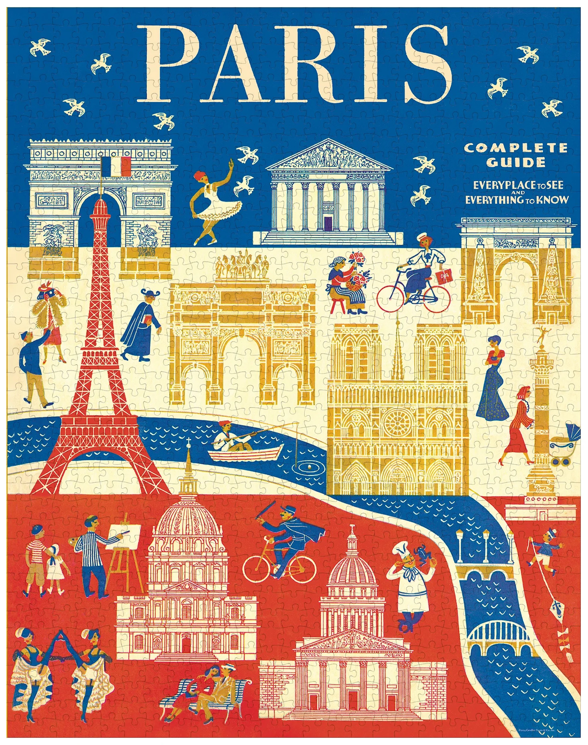 Paris - Vintage Puzzle von Cavallini - 1.000 Teile Paris - Vintage Puzzle von Cavallini - 1.000 Teile