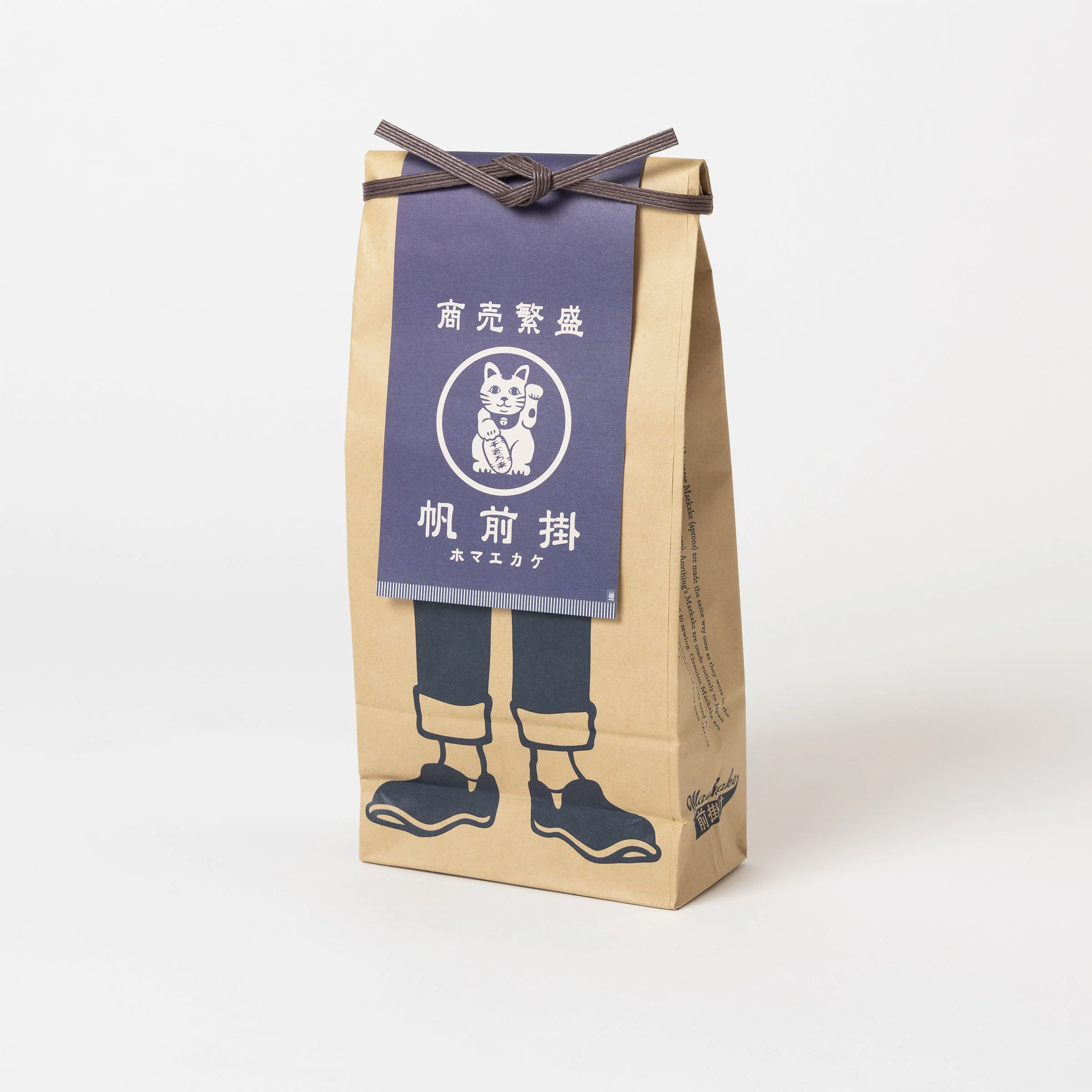 "Lucky Cat" - ICON Serie - Traditionell japanische MAEKAKE Schürze - by Anything Co.