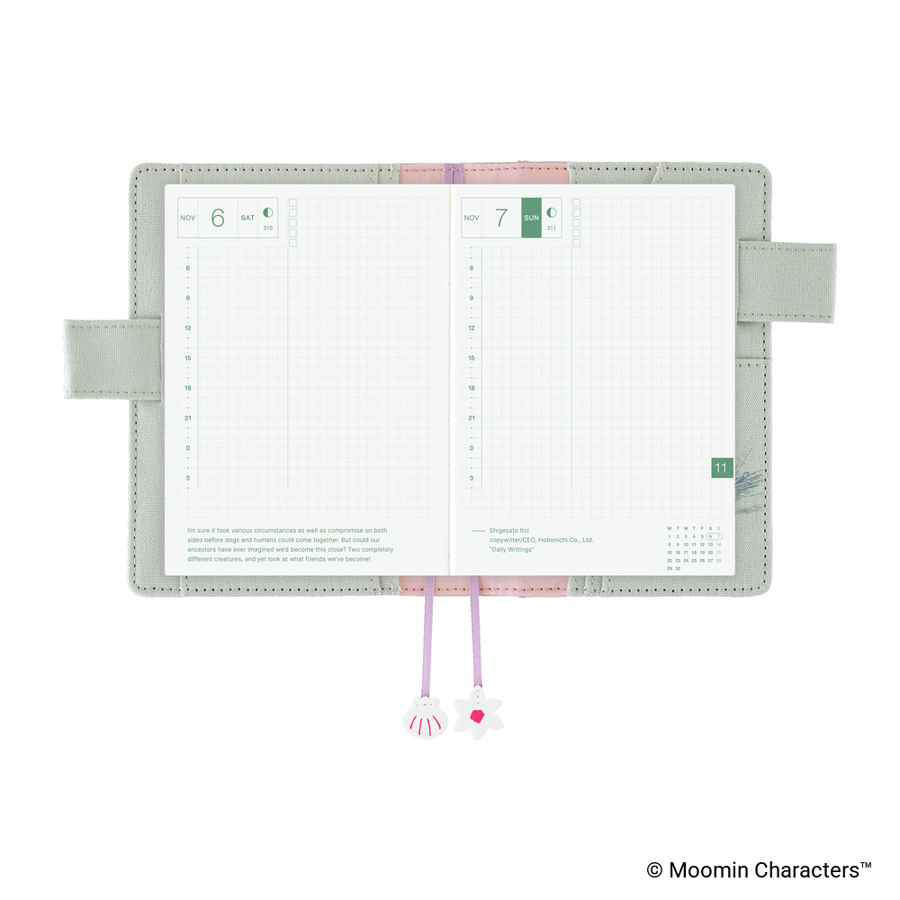 Hülle A6 Original – Moomin: My Yard (Pale Mint) | Hobonichi