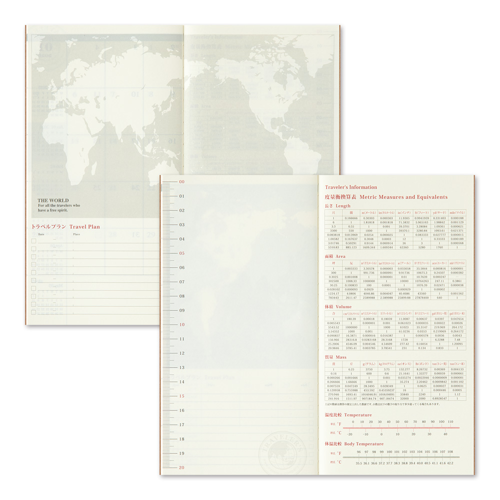 2025 Kalender (Monatsansicht) - TRAVELER'S Notebook Refill