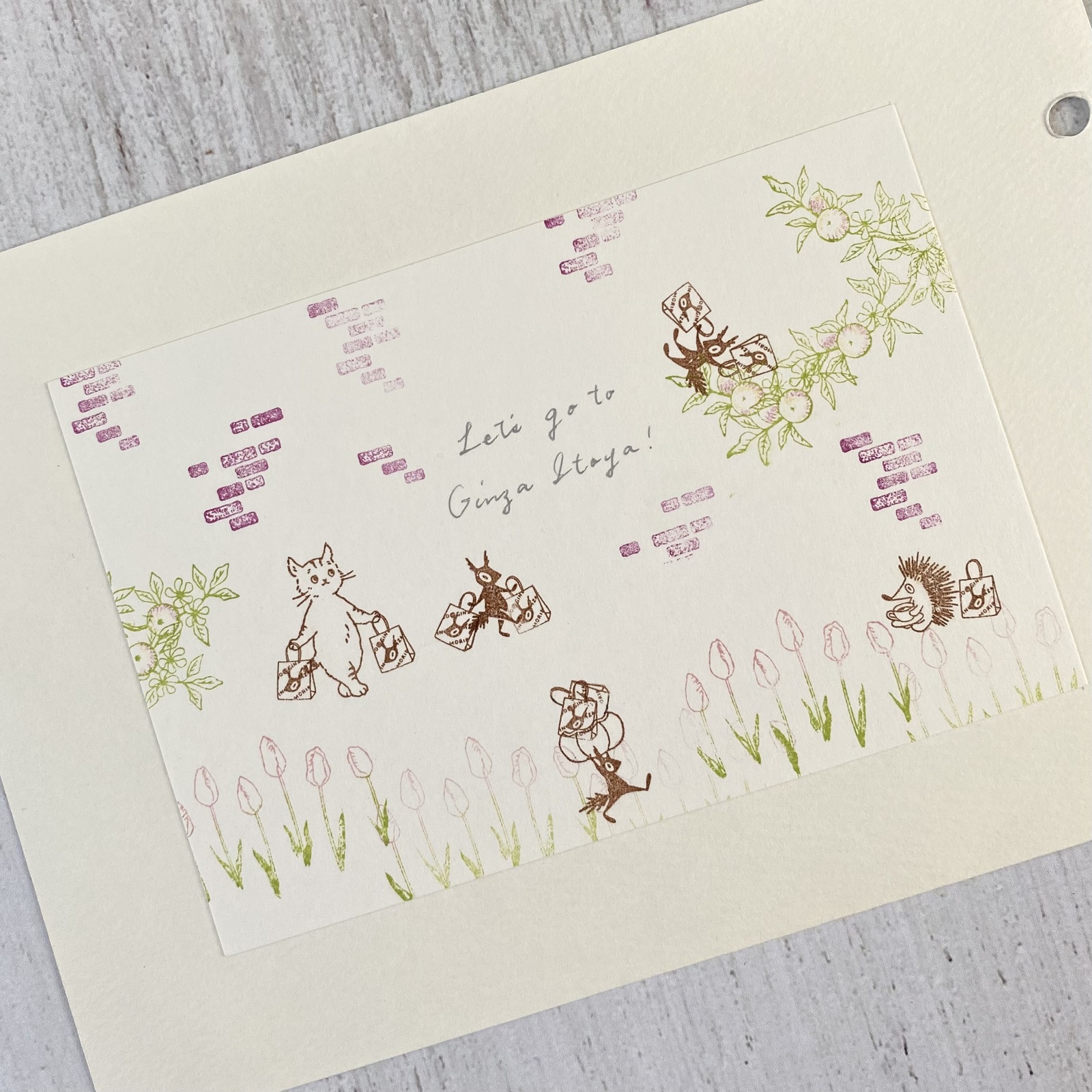 Einkaufstasche Eichhörnchen - Japanischer Stempel