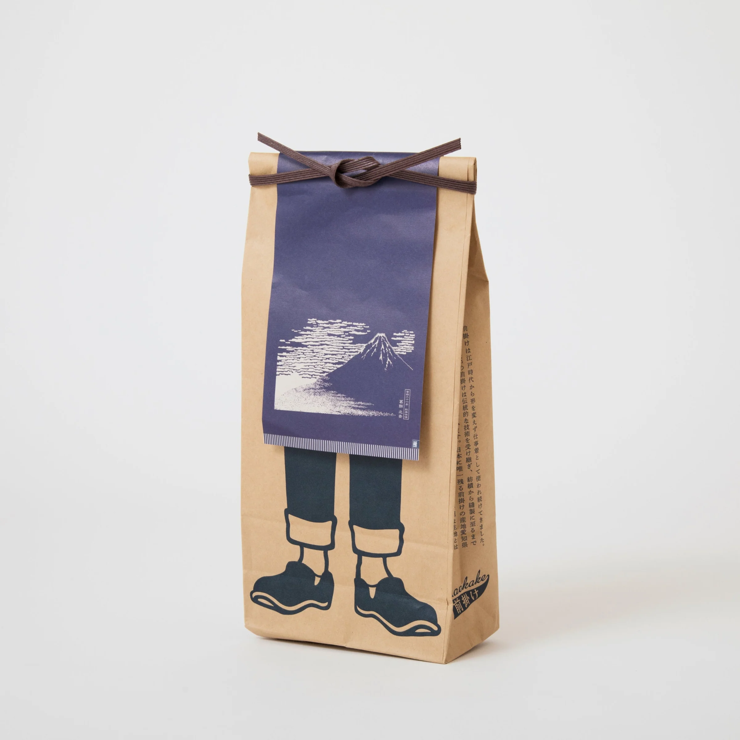 "The Red Mt. Fuji" - Traditionell japanische MAEKAKE Schürze - by Anything Co.