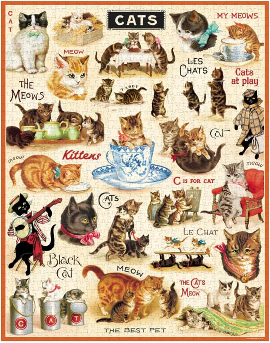 Vintage Cats - Vintage Puzzle von Cavallini - 1.000 Teile