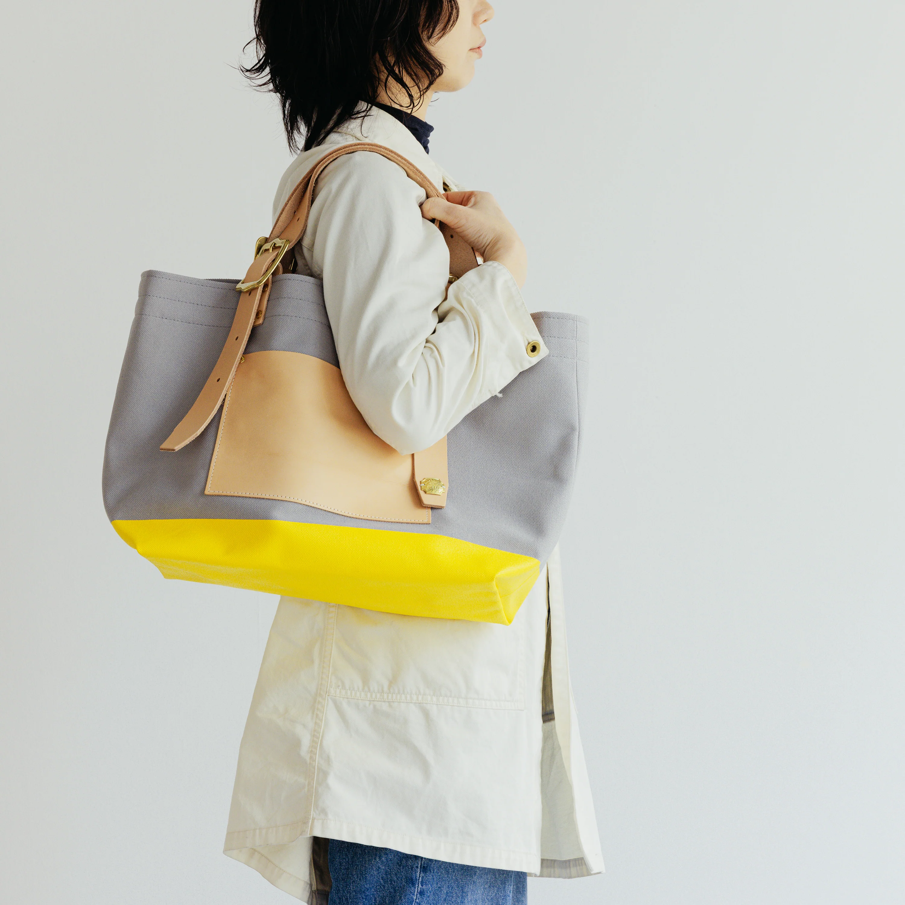 Engineer Tote Bag - S – Limited Edition Grey X Yellow - The Superior Labor