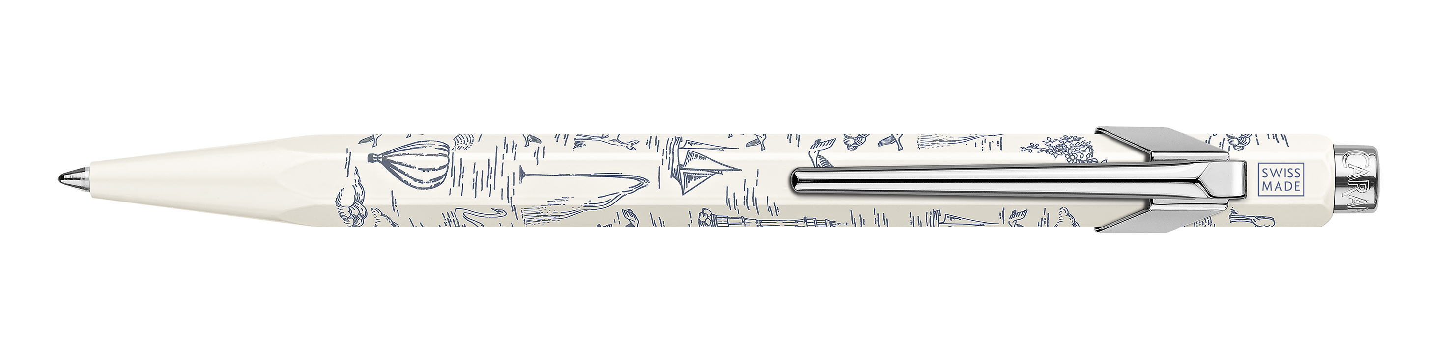 Set Kugelschreiber & Minenhalter 849™ Toile de Jouy Weiß & Blau - Sonderedition