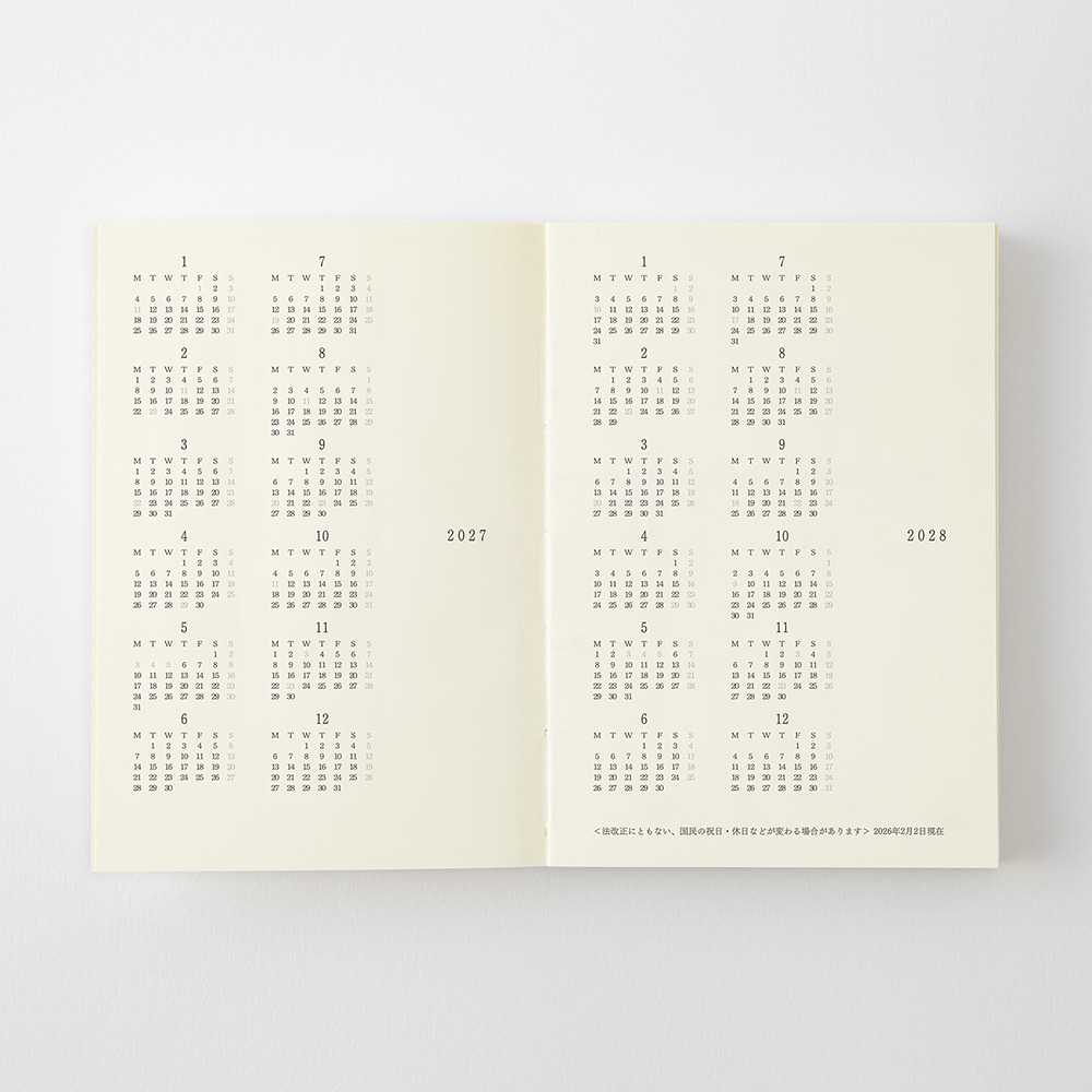 MD Notebook Kalender 2027 [A7]