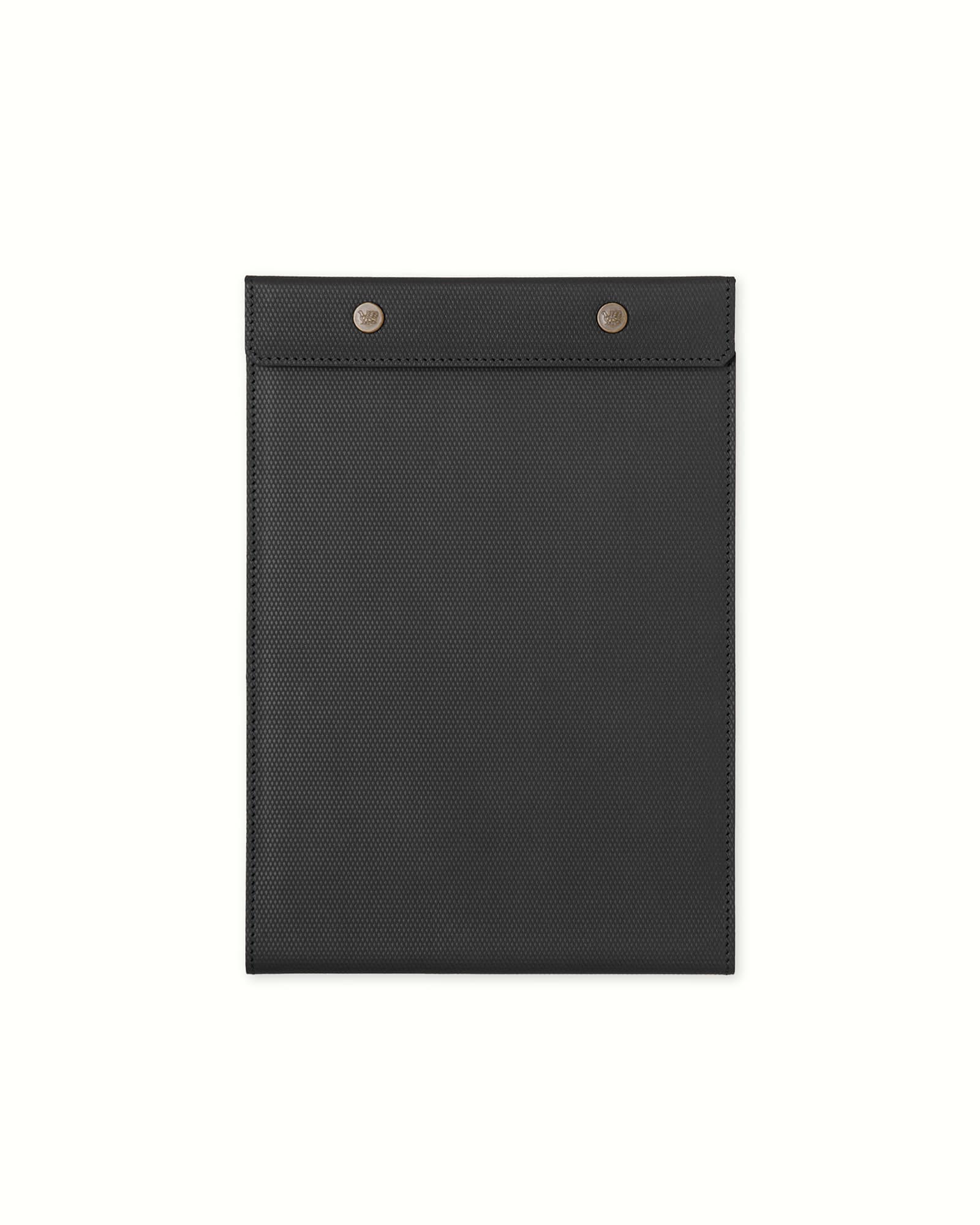 Snap Pad in A5 - Crossgrain Leder - Schwarz - Klemmbrett von Postalco