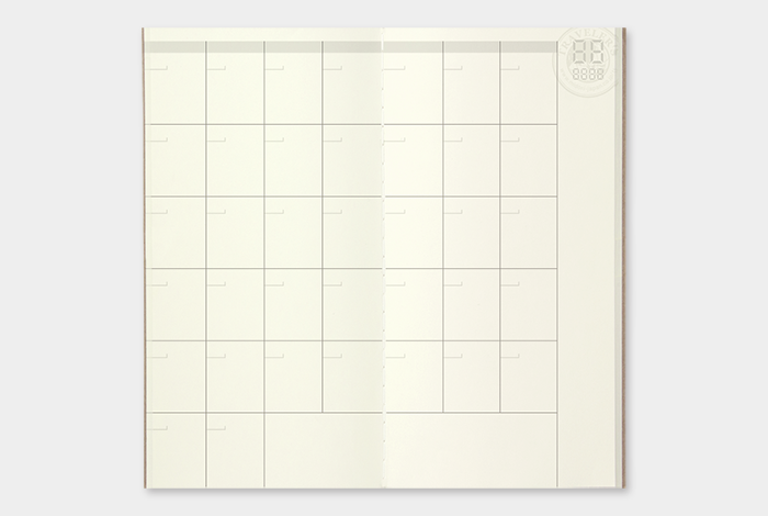 017 - freier Kalender (Monatsansicht) - TRAVELER'S Notebook Refill