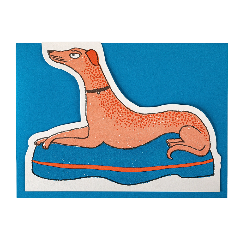 "Crossed Paw Dog" - 3D Klappkarte - Cut-Out Card von Archivist