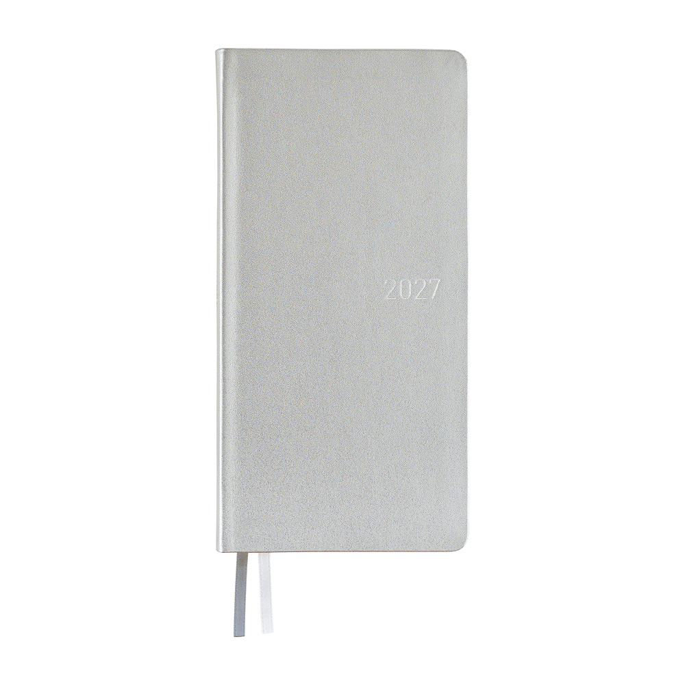 Weeks 2027 englisch – Leather: Noble Silver | Hobonichi