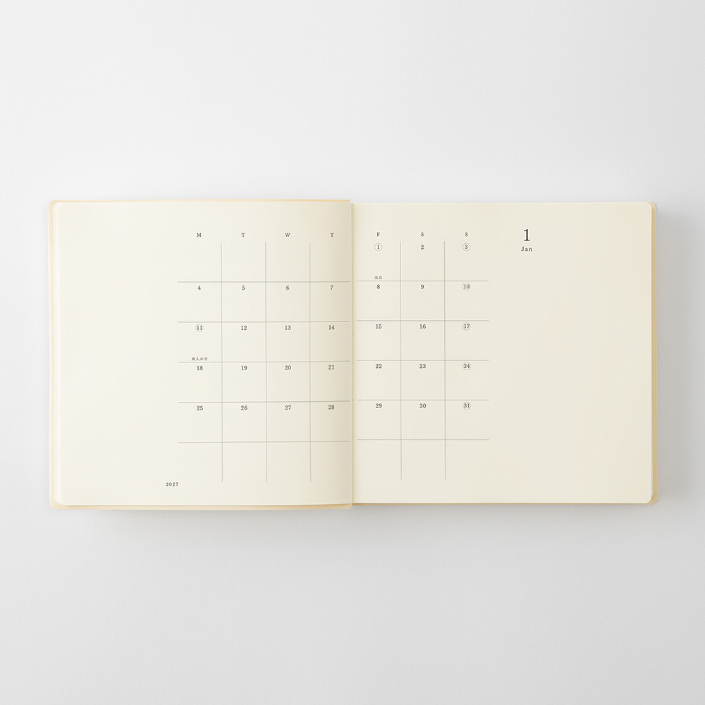MD Notebook Kalender 1 Day 1 Page 2027 [A5 Quadrat]