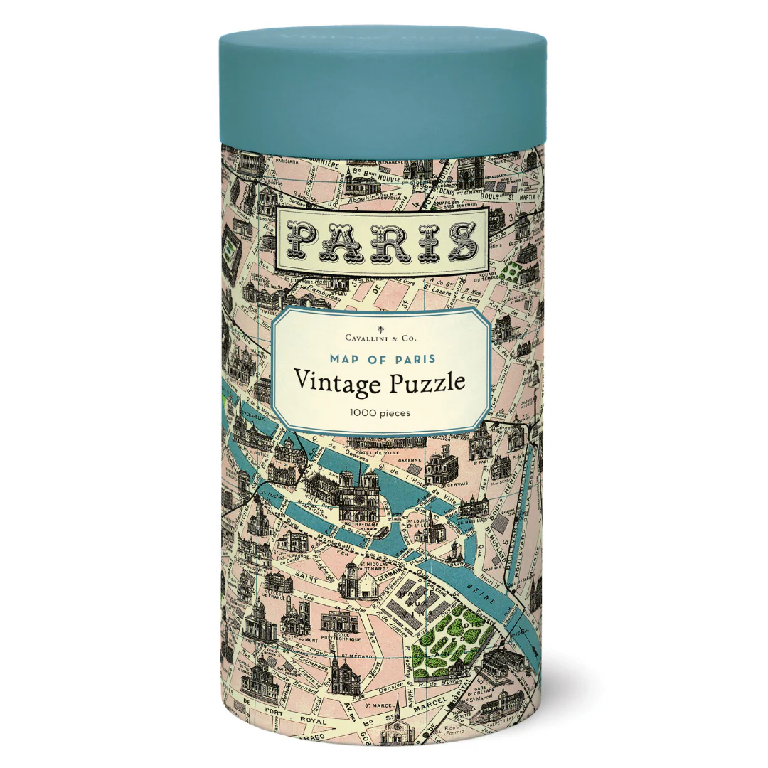 Map of Paris - Vintage Puzzle von Cavallini - 1.000 Teile Map of Paris - Vintage Puzzle von Cavallini - 1.000 Teile
