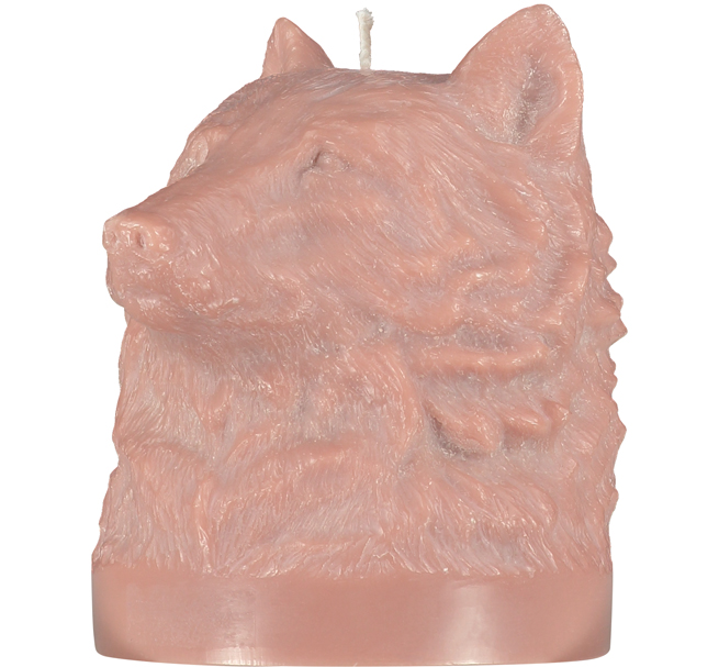 Kerze Wolf Skulptur - Old Rose - von British Colour Standard von British Colour Standard aus der Kategorie Kerzen & Kerzenständer mit der Artikelnummer BCS445