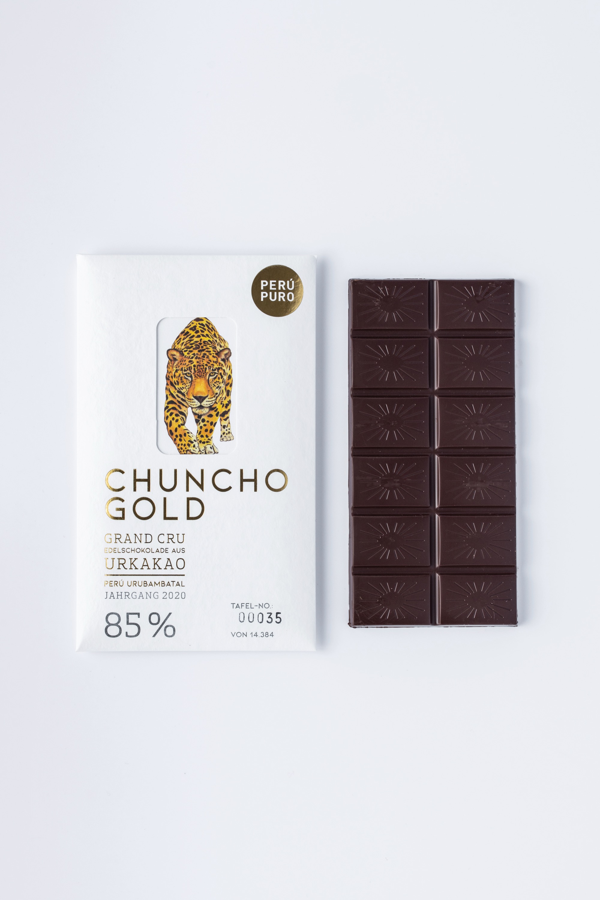Chuncho Gold - 85% - GRAND CRU Edelschokolade aus Urkakao - Perù Puro Chuncho Gold - 85% - GRAND CRU Edelschokolade aus Urkakao - Perù Puro
