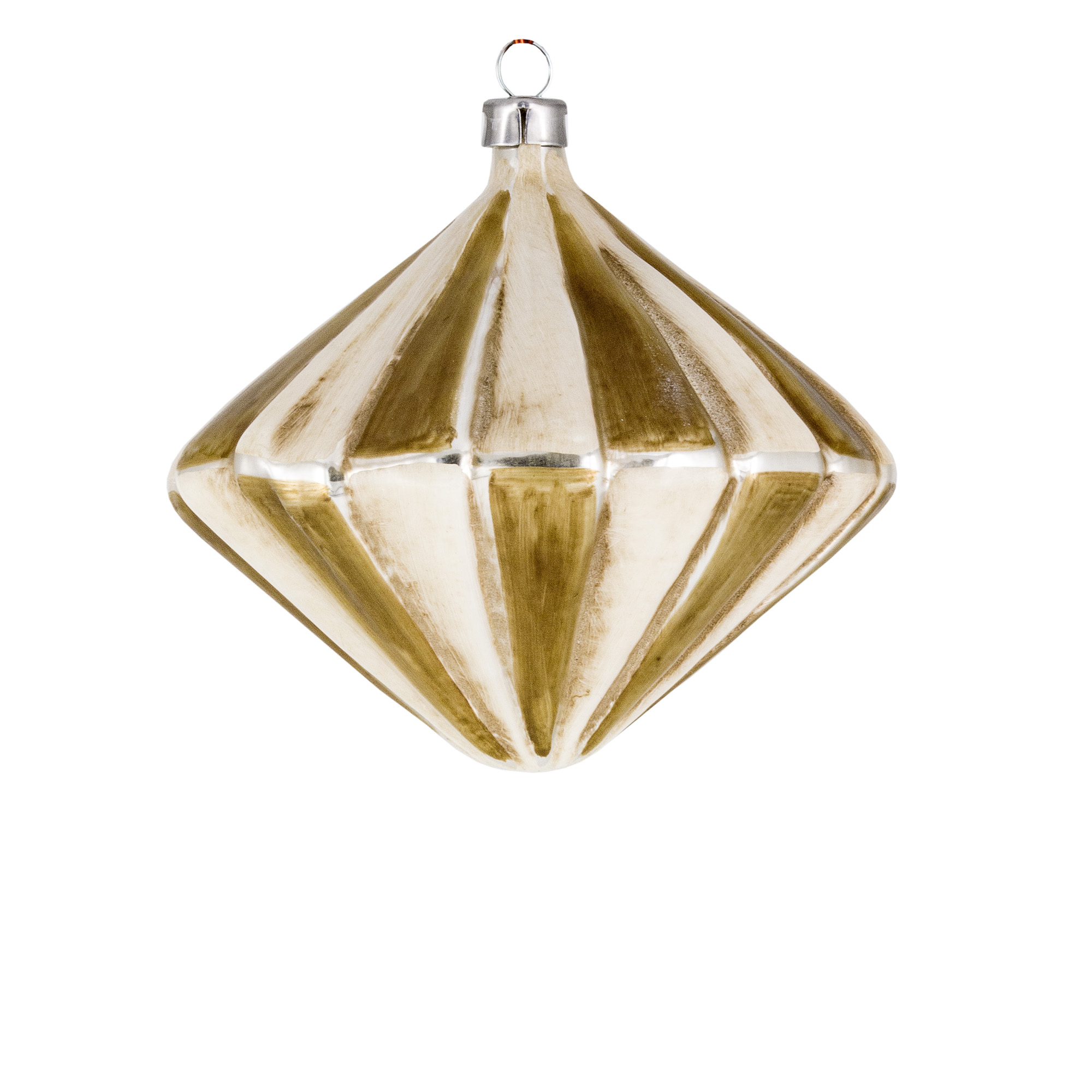 Art Déco Edition "Creme - Gold“ - 10 Teile - Christbaumschmuck aus Glas Art Déco Edition "Creme - Gold“ - 10 Teile - Christbaumschmuck aus Glas