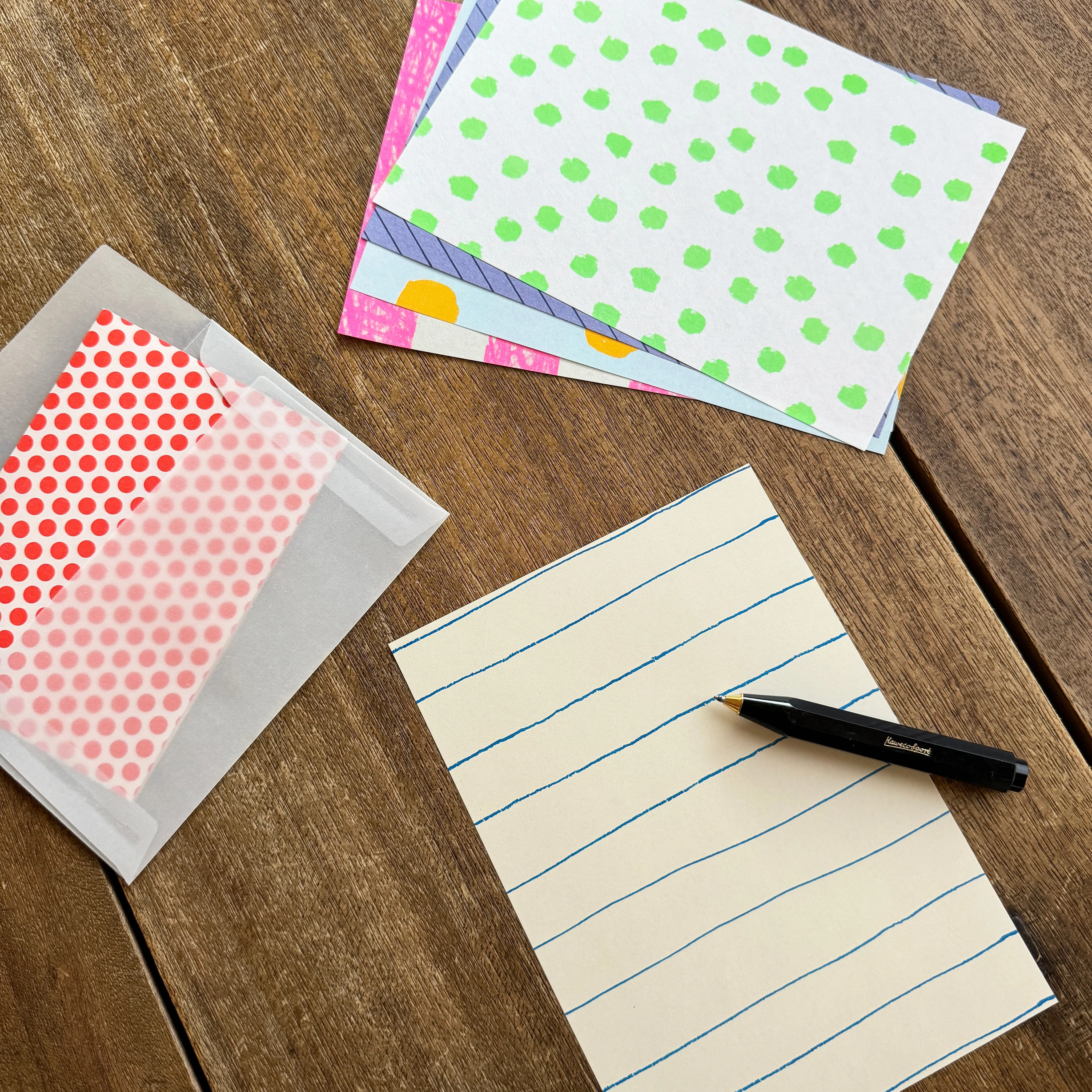 Iroiro Memo Pad Polka Dot Stripes - L - Mizushima