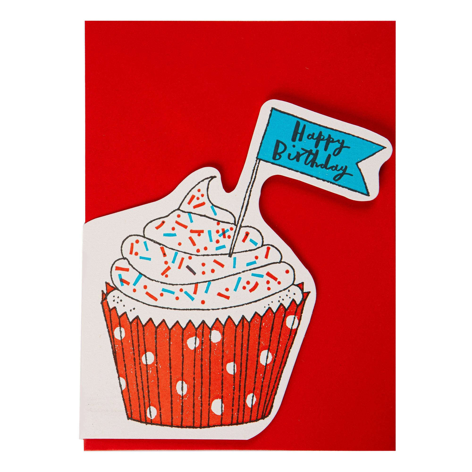 "Cupcake Birthday" - 3D Klappkarte - Cut-Out Card von Archivist