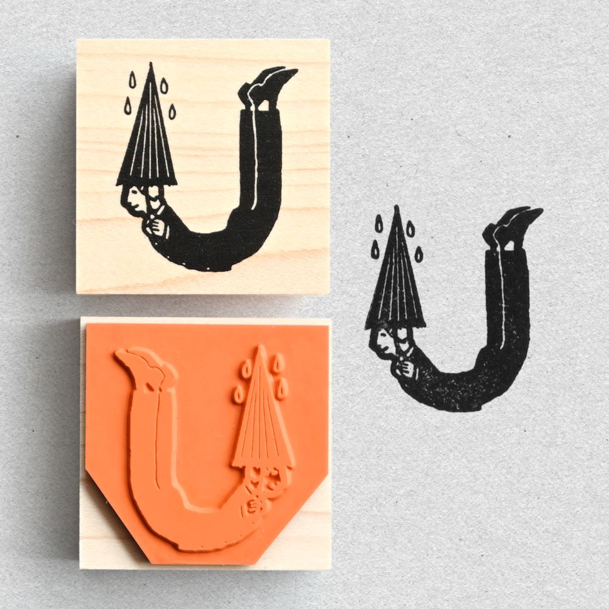 "U" - Alphabet - Japanischer Stempel-Buchstabe von YAMADA aus der Kategorie Stempel von Natsuko Oshima mit der Artikelnummer ON-21-U