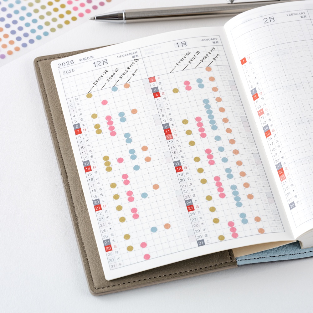 Punkt-Sticker transparent – TSUKI no IRO: 3,5 mm | Hobonichi