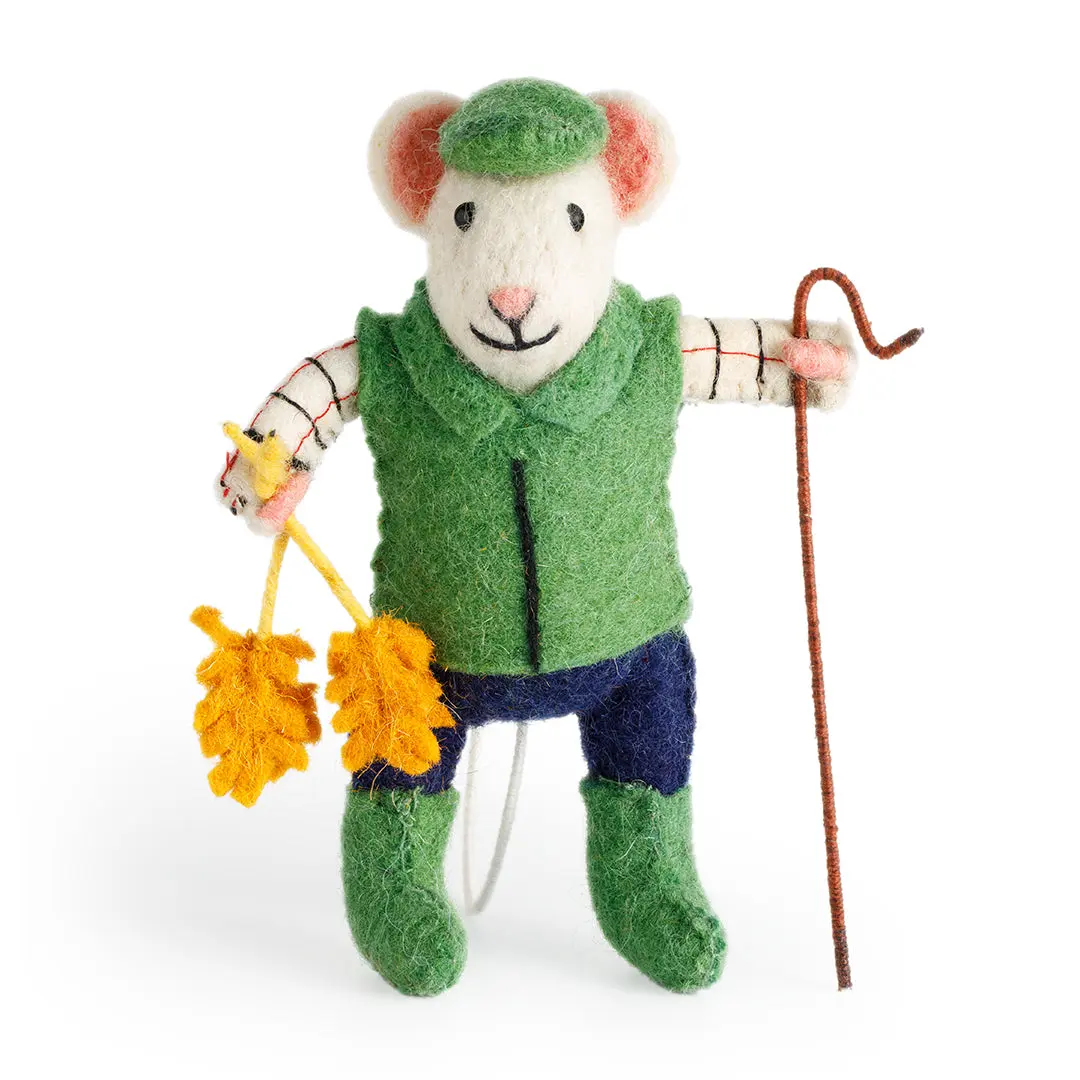 Farmer Mouse - Handgefilzte Maus von Sew Heart Felt