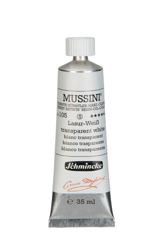 105 - Lasur-Weiß - 35ml - Mussini Ölfarbe von Schmincke - PG5