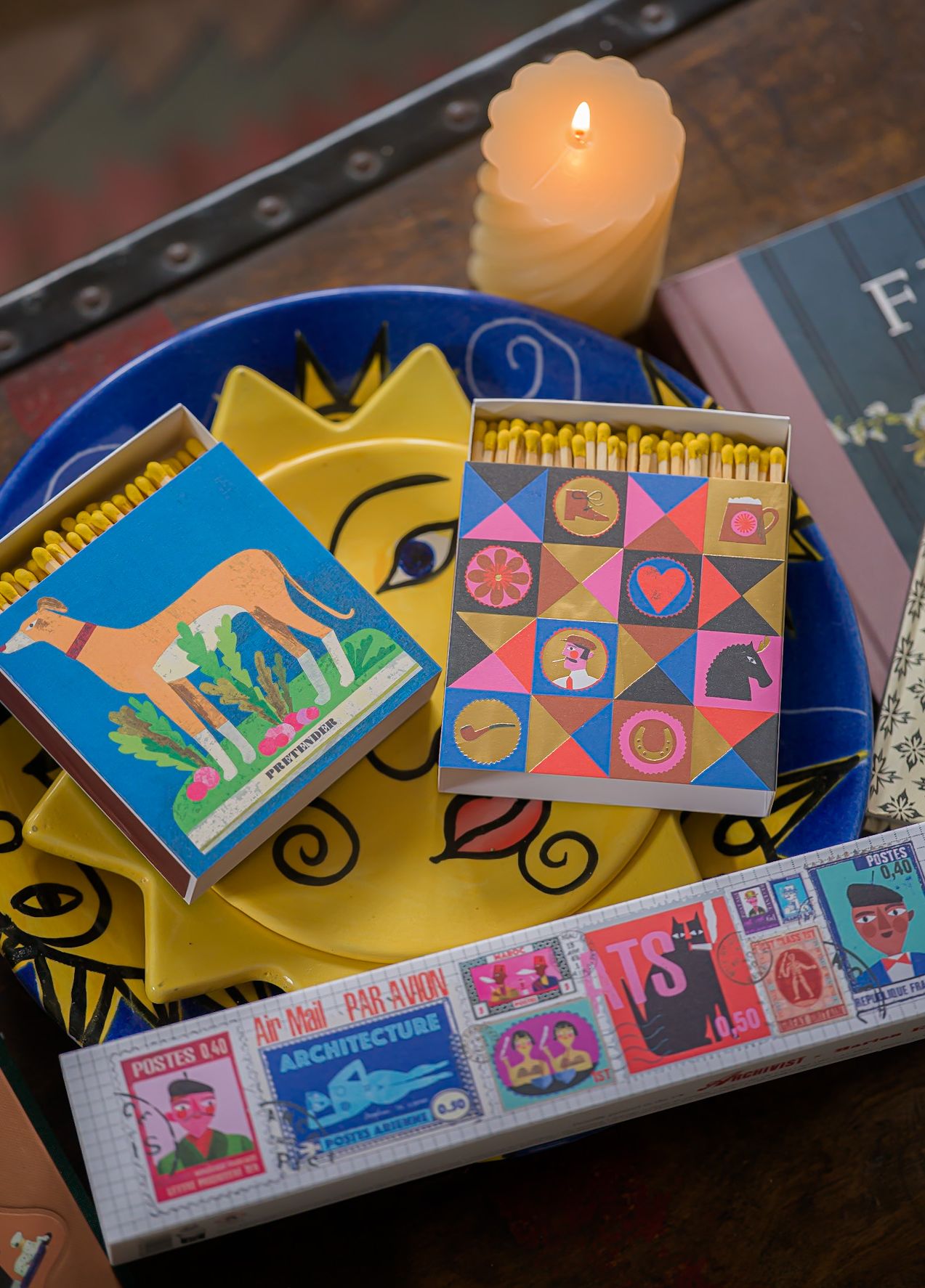 Streichhölzer "Colourful Gentleman" - Square Matches von Archivist