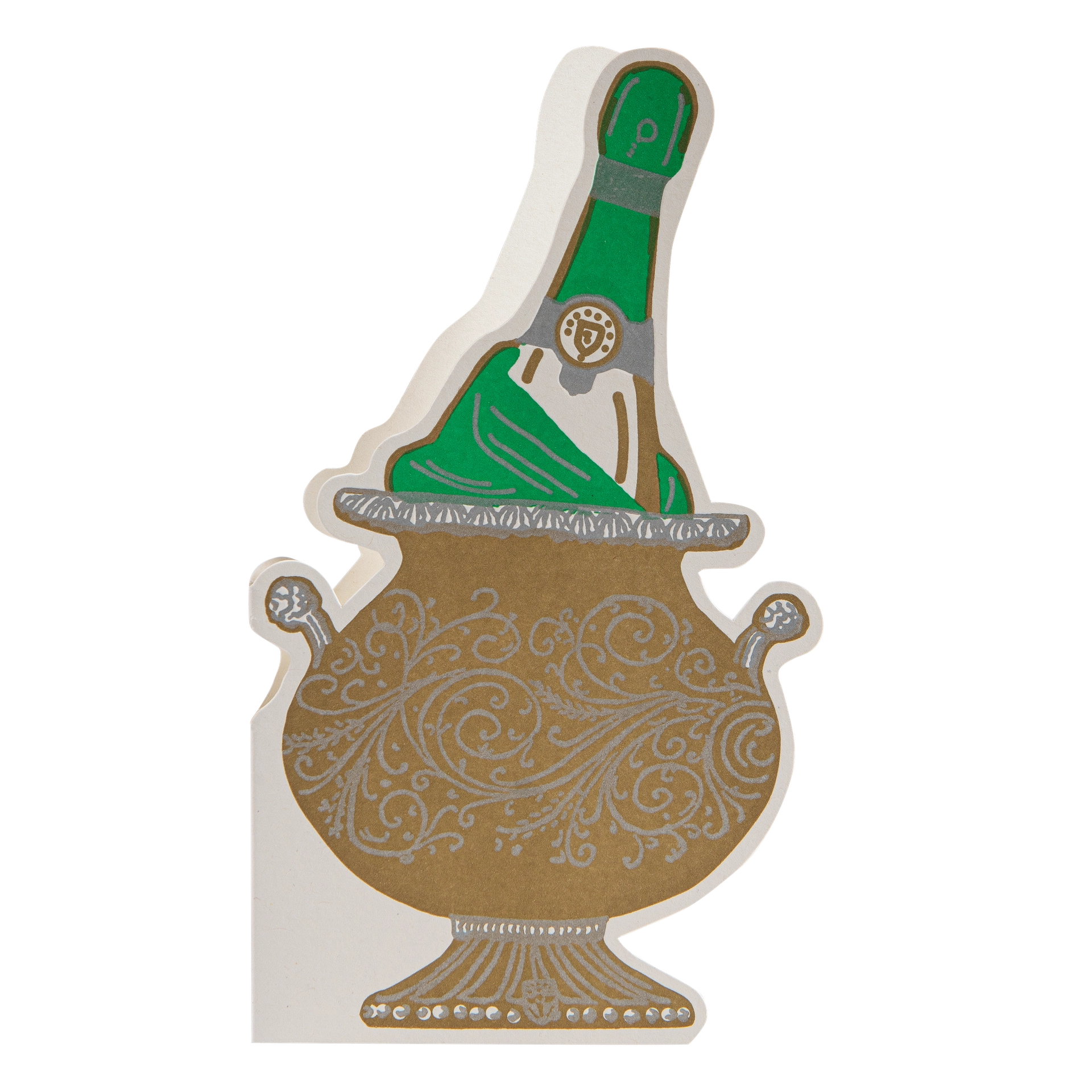 "Champagne" - 3D Klappkarte - Cut-Out Card von Archivist