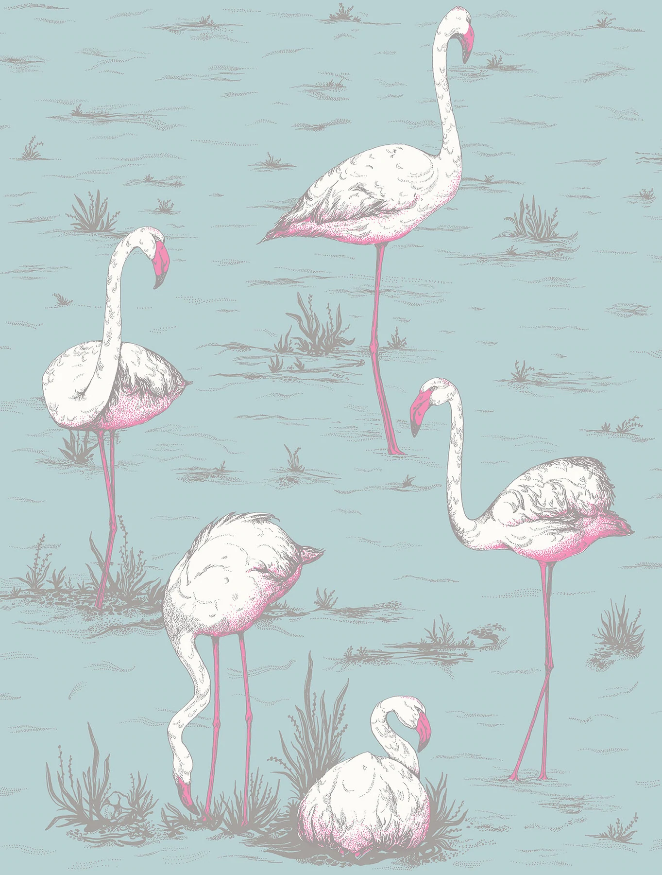 Flamingos Tapete - 66/6044 - Cole&Son - The Contemporary Collection von Cole&Son aus der Kategorie The Contemporary Collection mit der Artikelnummer 66-6044