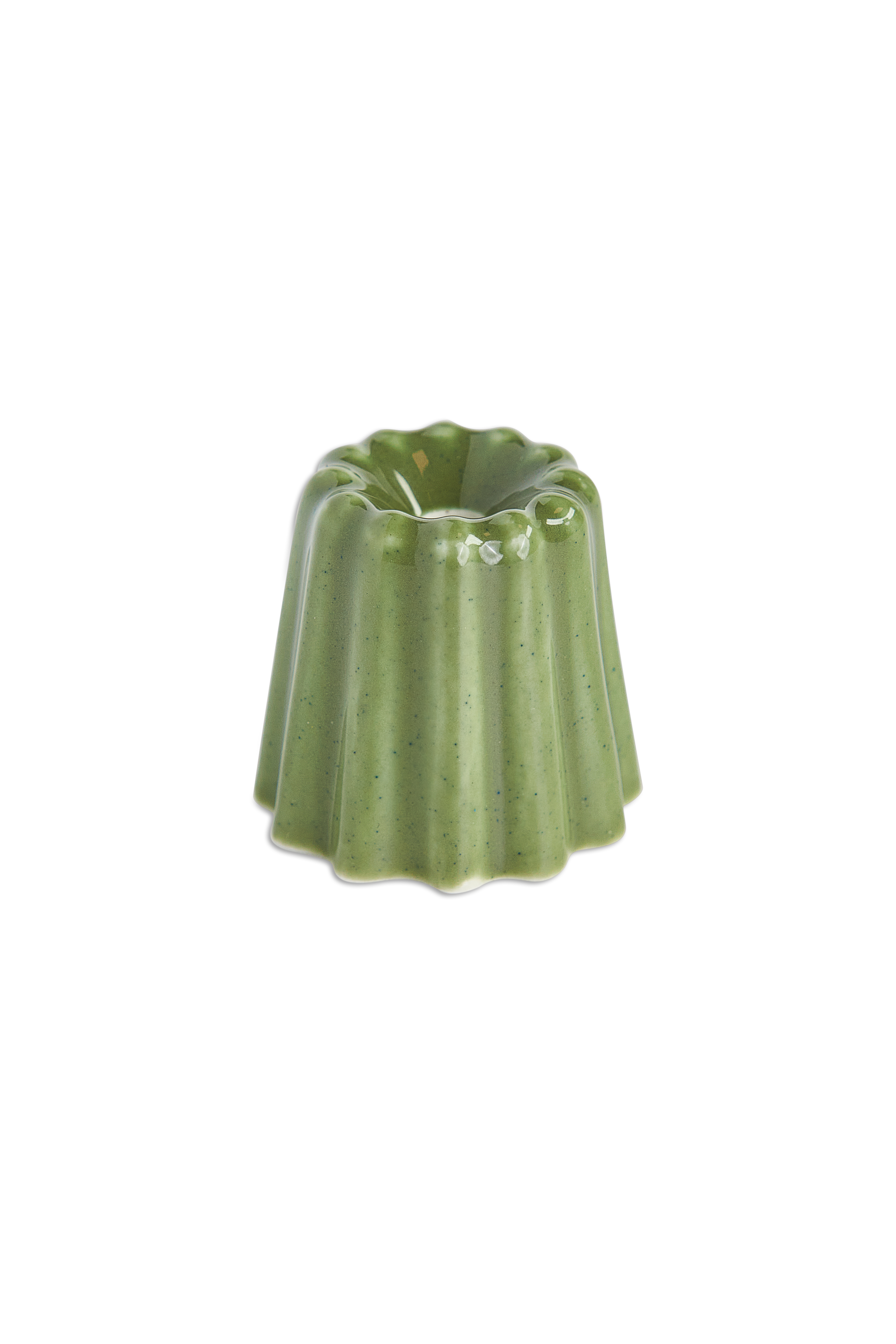 Kerzenhalter Cannelés - Melange Green - Porzellan von OVO Things Kerzenhalter Cannelés - Melange Green - Porzellan von OVO Things