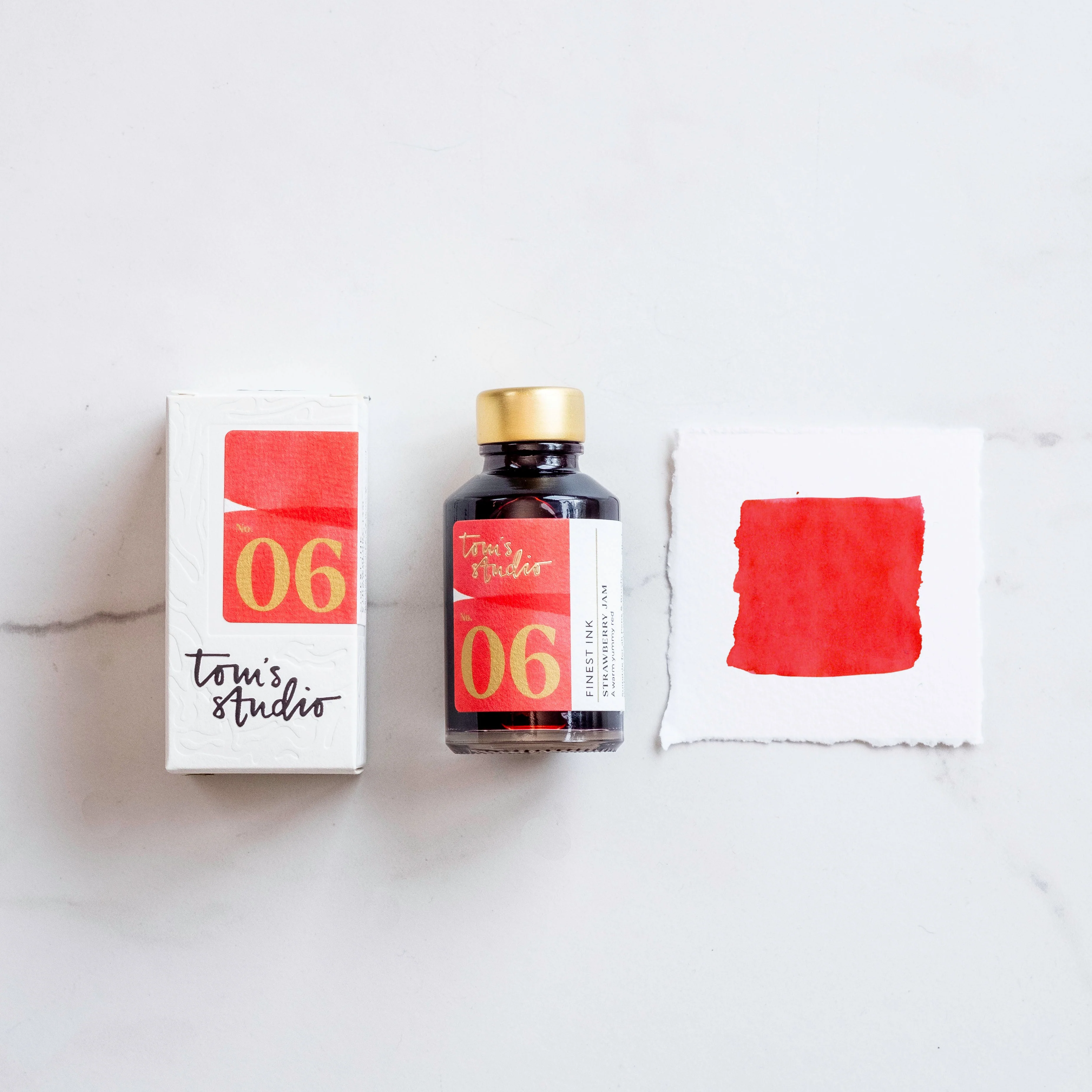 Tom's Studio Tintenfläschchen 06 Strawberry Jam – Füllfederhalter-Tinte für Lumos, 50 ml