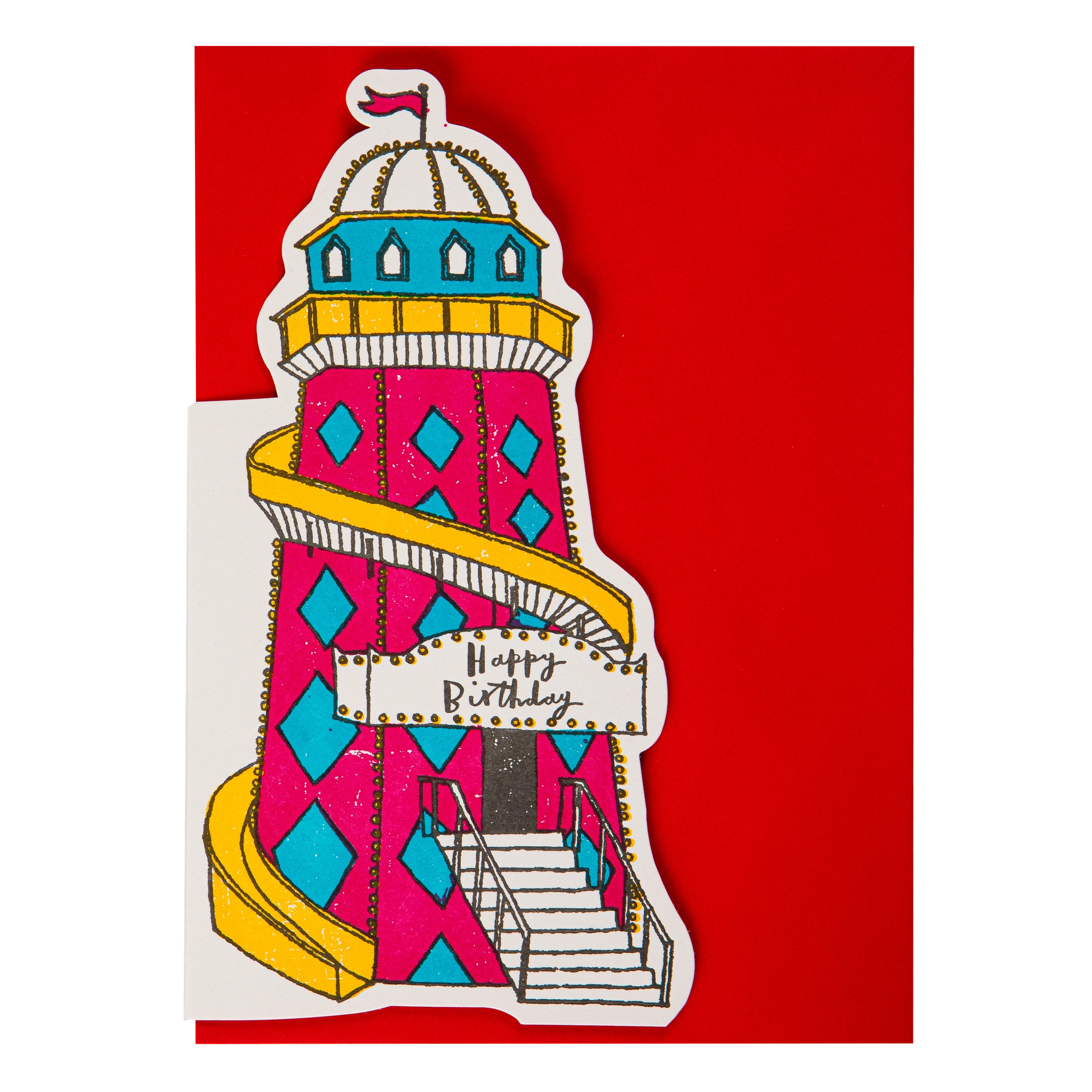 "Helter Skelter" - 3D Klappkarte - Cut-Out Card von Archivist