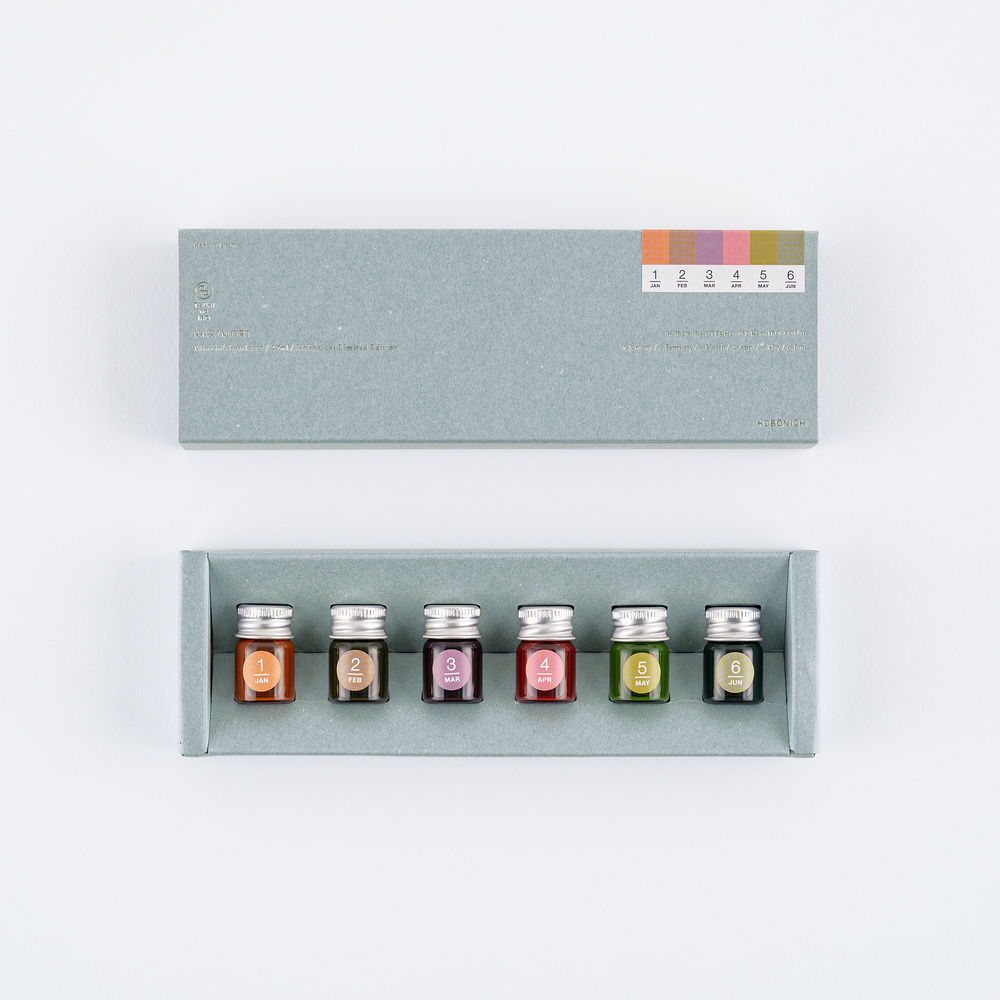 Mini-Tintenset – Kakimori x TSUKI no IRO: Jan–Jun | Hobonichi