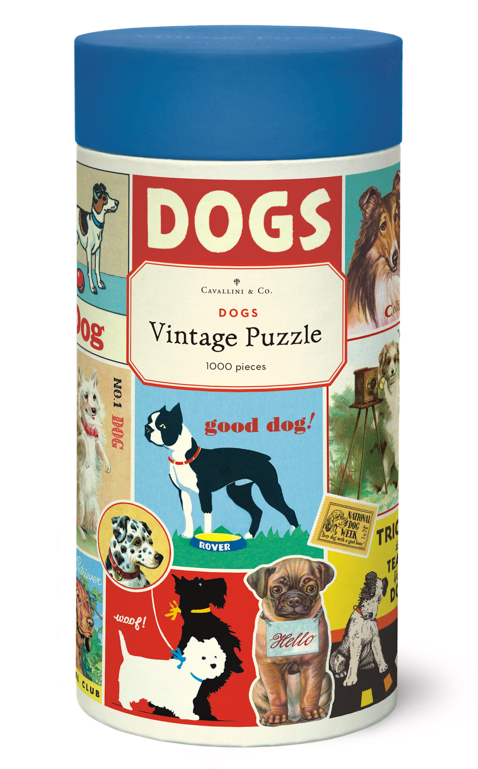 Dogs - Vintage Puzzle von Cavallini - 1.000 Teile