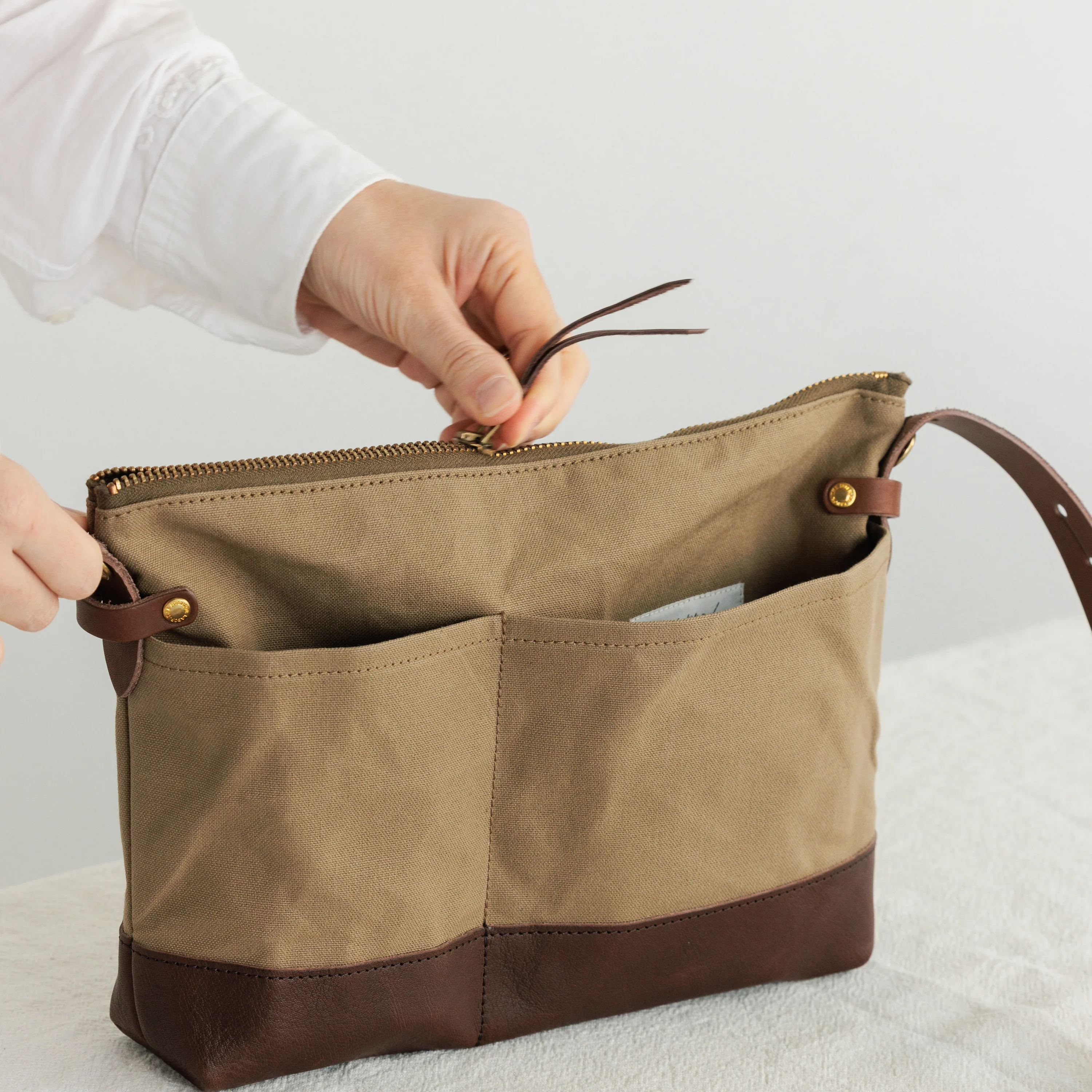 Shoulder Bag - Leather Bottom - The Superior Labor