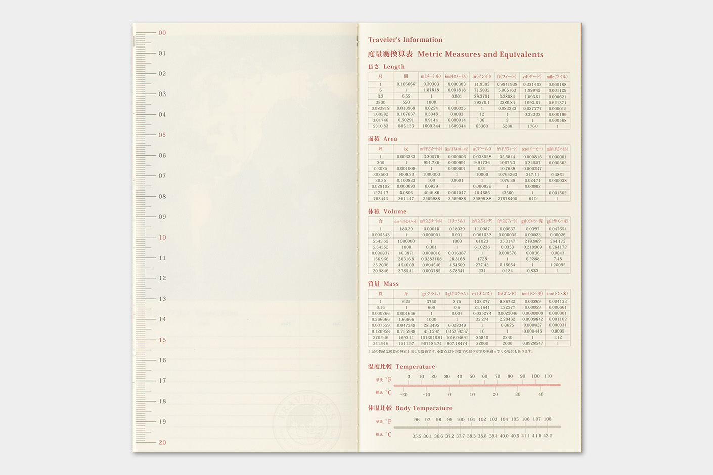 2027 Kalender (Monatsansicht) - TRAVELER'S Notebook Refill