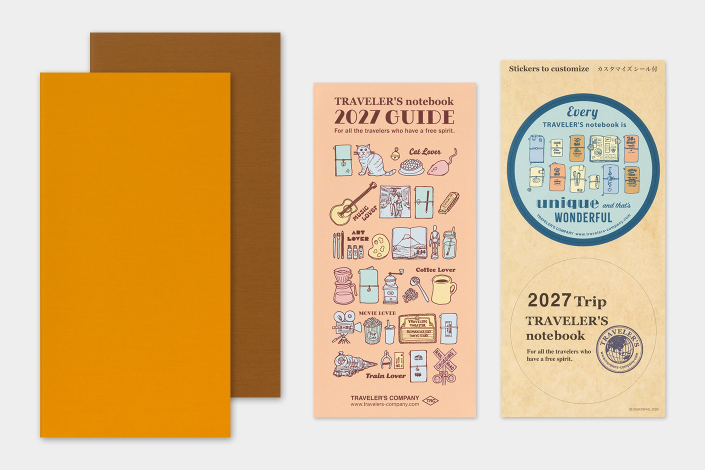 2027 Kalender (Wochenansicht Vertikal) - TRAVELER'S Notebook Refill