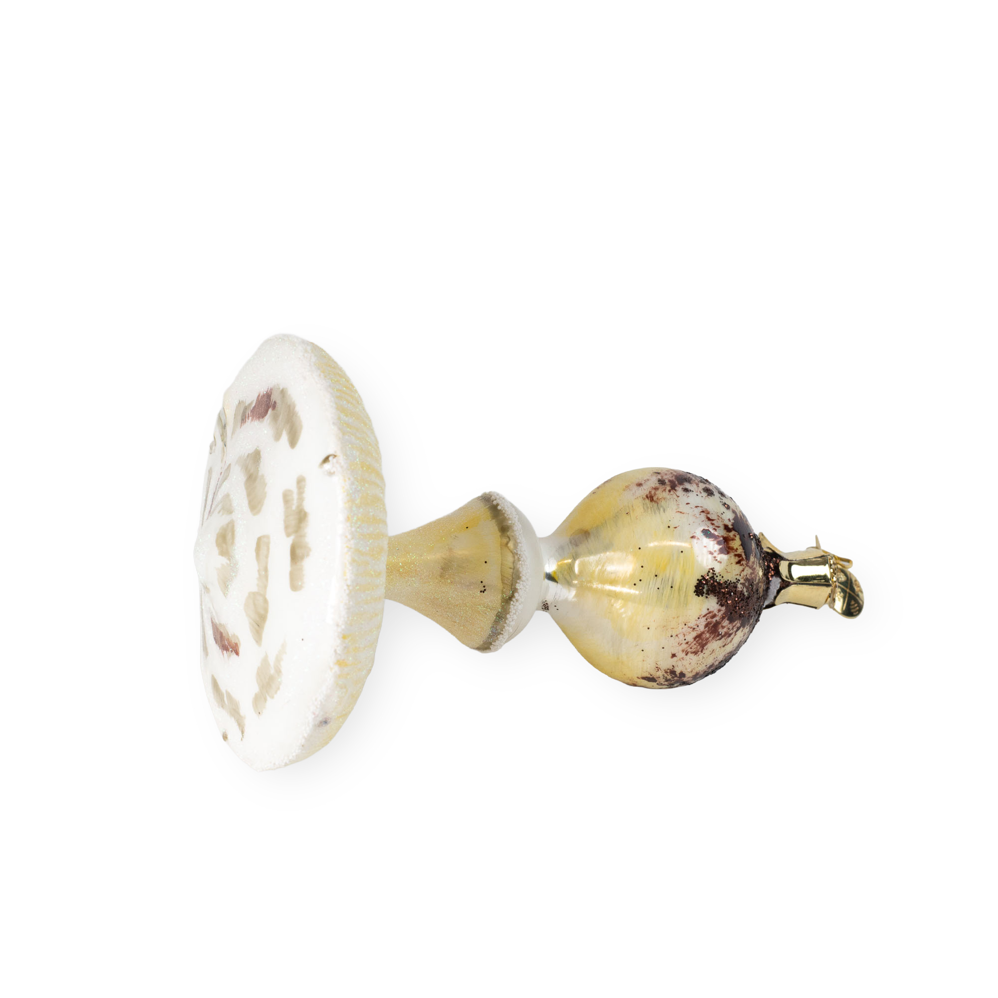 Gelber Knollenblätterpilz - Christbaumschmuck - Freigeformte Glaskunst aus Polen