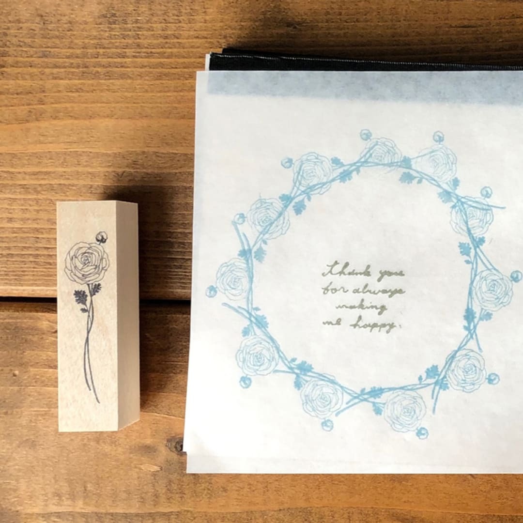 "Ranunculus" - kubomi no ki - Japanischer Stempel