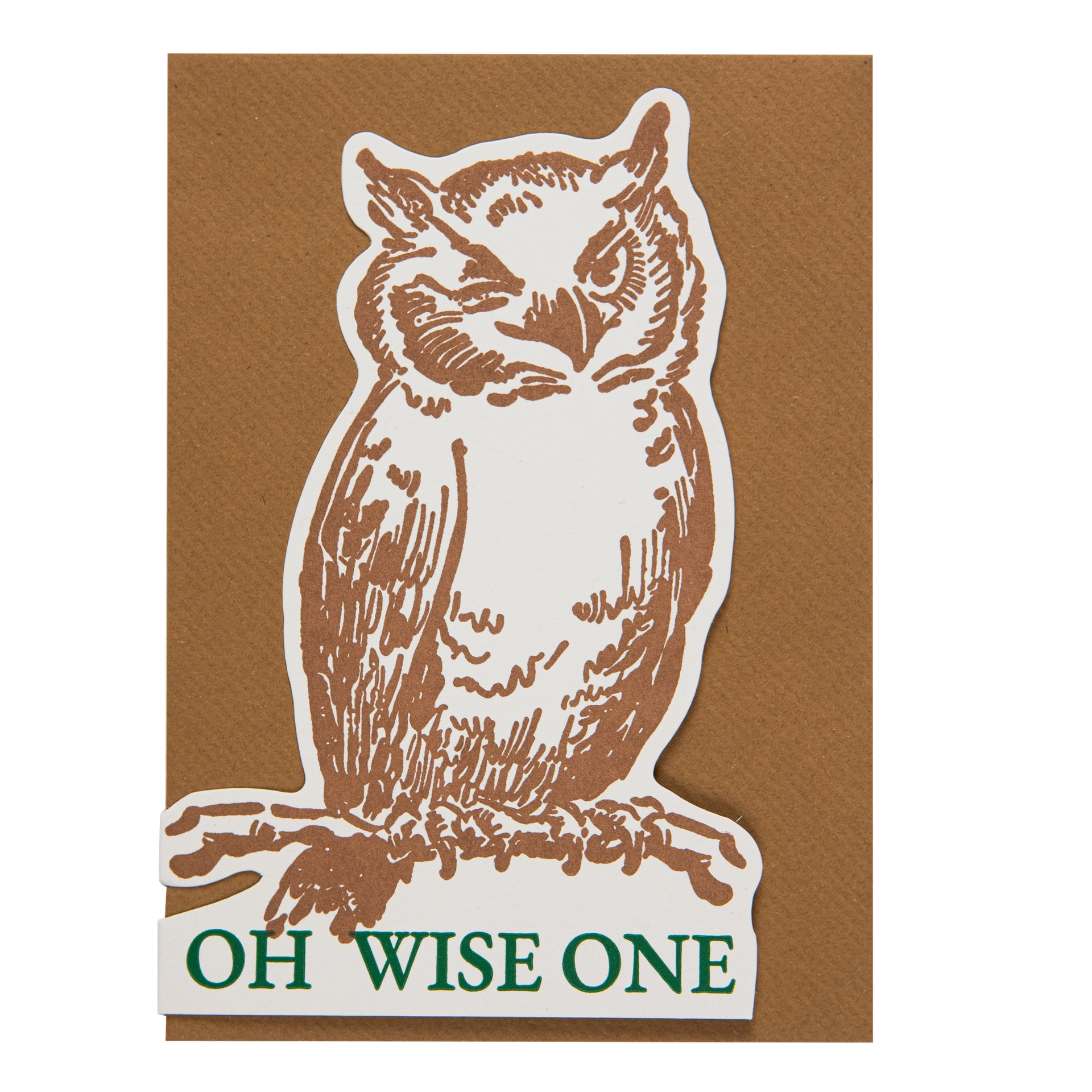 "Oh Wise One Owl" - 3D Klappkarte - Cut-Out Card von Archivist