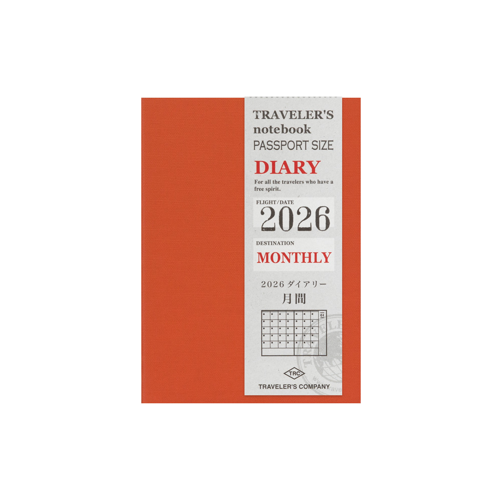2026 Kalender (Monatsansicht) - The Traveler's Spirit - TRAVELER'S Notebook Passport Refill 2026 Kalender (Monatsansicht) - The Traveler's Spirit - TRAVELER'S Notebook Passport Refill