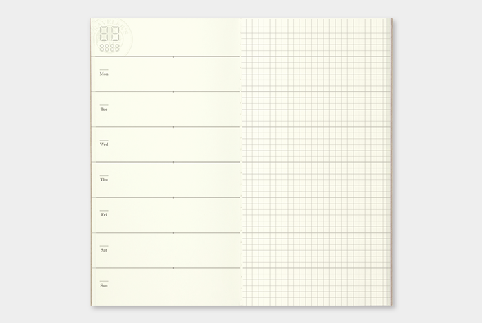 019 - freier Kalender (Wochenansicht + Memo) - TRAVELER'S Notebook Refill-14331006-TRAVELER'S COMPANY JAPAN-Einlagen und Zubehör für Größe "Regular" 019 - freier Kalender (Wochenansicht + Memo) - TRAVELER'S Notebook Refill von TRAVELER'S COMPANY JAPAN aus der Kategorie Einlagen und Zubehör für Größe "Regular" mit der Artikelnummer 14331006